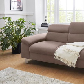 COTTA Polstergarnitur Komaris, (Set), Set: bestehend aus 2-Sitzer und Hocker, Kopfteilverstellung