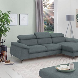 COTTA Polstergarnitur Komaris, (Set), Set: bestehend aus Ecksofa und Hocker, frei im Raum stellbar