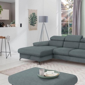 COTTA Polstergarnitur Komaris, (Set), Set: bestehend aus Ecksofa und Hocker, frei im Raum stellbar