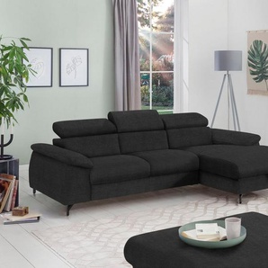 COTTA Polstergarnitur Komaris, (Set), Set: bestehend aus Ecksofa und Hocker, frei im Raum stellbar