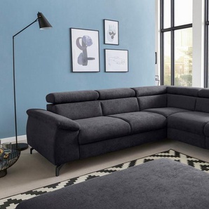 COTTA Polstergarnitur Komaris L-Form, (Set), Set bestehend aus: Ecksofa mit Kopfteilverstellung & Hocker