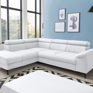 COTTA Polstergarnitur Komaris L-Form, (Set), Set bestehend aus: Ecksofa mit Kopfteilverstellung & Hocker