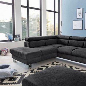 COTTA Polstergarnitur Komaris L-Form, (Set), Set bestehend aus: Ecksofa mit Kopfteilverstellung & Hocker