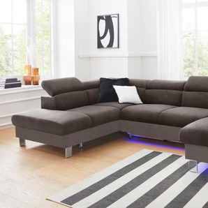COTTA Polstergarnitur Komaris U-Form, (Set), Set bestehend aus: Wohnlandschaft mit Kopfteilverstellung & Hocker