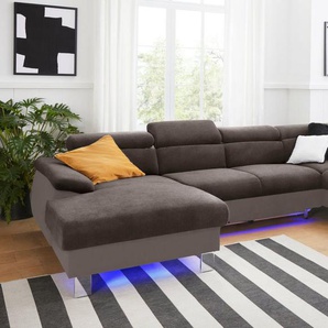 COTTA Polstergarnitur Komaris U-Form, (Set), Set bestehend aus: Wohnlandschaft mit Kopfteilverstellung & Hocker