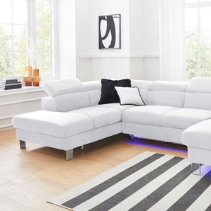 COTTA Polstergarnitur Komaris U-Form, (Set), Set bestehend aus: Wohnlandschaft mit Kopfteilverstellung & Hocker