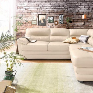 COTTA Polstergarnitur Royale L-Form, (Set), Set bestehend aus: Ecksofa & Hocker