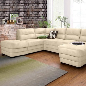 COTTA Polstergarnitur Royale U-Form, (Set), Set bestehend aus: Wohnlandschaft & Hocker