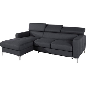COTTA Polstergarnitur Sammy, (Set), Set: bestehend aus Ecksofa und Hocker, Kopfteilverstellung