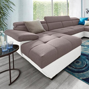 COTTA Polstergarnitur Speedway, (Set), Set: bestehend aus Wohnlandschaft und Hocker, wahlweise Bettfunktion