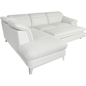 COTTA Polstergarnitur Teresa, (Set), Set: bestehend aus Ecksofa und Hocker, Ecksofa wahlweise Bettfunktion