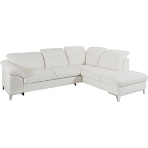 COTTA Polstergarnitur Teresa, (Set), Set: bestehend aus Ecksofa und Hocker, Ecksofa wahlweise Bettfunktion