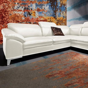 COTTA Polstergarnitur Teresa, (Set), Set: bestehend aus Ecksofa und Hocker, Ecksofa wahlweise Bettfunktion