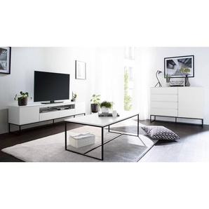 Couchtisch 110 x 40 x 60cm Weiß/Weiß
