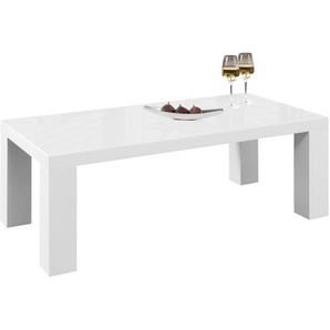 Couchtisch 120x60x40 cm, weiß, hochglanz lackiert - Wohnzimmertisch, Sofatisch