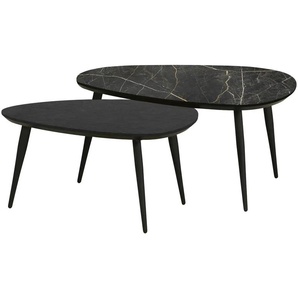 uno Couchtisch 2er Set  Dortmund ¦ schwarz ¦ Maße (cm): B: 60 H: 45