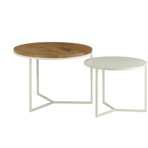 Couchtisch 2er Set Illesheim ¦ weiß ¦ Maße (cm): H: 45 Ø: 65
