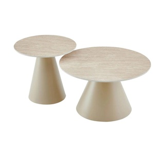 Couchtisch 2er Set  Tronchetto ¦ beige ¦ Maße (cm): H: 41  Ø: 70