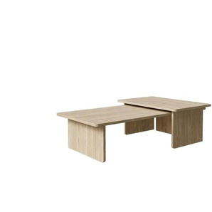 Selsey Couchtisch 2er Set Usalo ¦ holzfarben ¦ Maße (cm): B: 90 H: 40