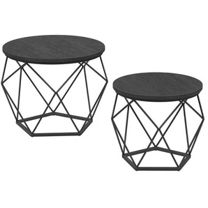 Couchtisch 2er-Set Greta | schwarz | 60 cm | 45 cm |