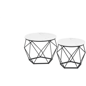 Couchtisch 2er-Set ¦ weiß ¦ Maße (cm): B: 50 H: 40