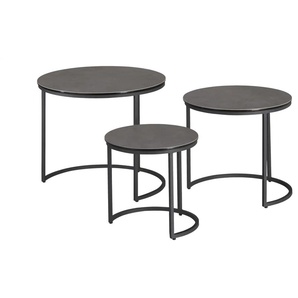 Couchtisch 3er Set  Dakil ¦ grau ¦ Maße (cm): H: 49,5  Ø: 58