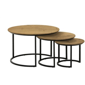 uno Couchtisch 3er Set  Dover ¦ holzfarben ¦ Maße (cm): H: 50,5  Ø: 80
