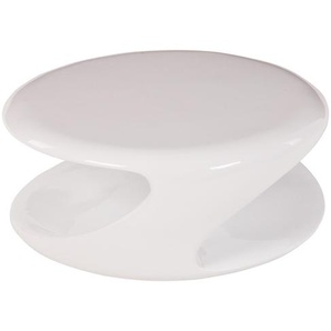 Couchtisch 80x80x33 cm, weiß, Fiberglas, hochglanz lackiert - Wohnzimmertisch, Sofatisch