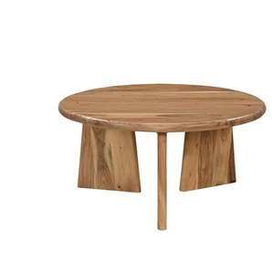 Couchtisch  Acacia Wave ¦ braun ¦ Maße (cm): H: 44  Ø: 90