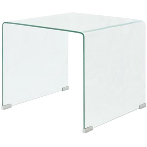 Couchtisch aus gehärtetem Glas 49,5 x 50 x 45 cm Transparent