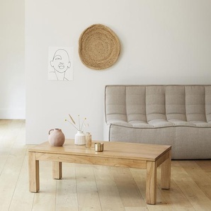 Couchtisch aus massivem Mindi-Holz 110 cm