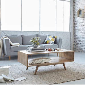 Couchtisch aus massivem Mindi-Holz 120 cm