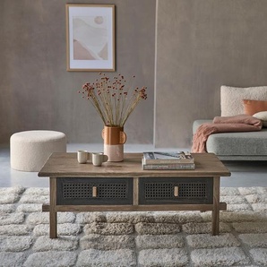 Couchtisch aus recyceltem massivem Holz 110 cm