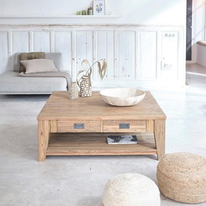 Couchtisch aus recyceltem massivem Teakholz 120 cm