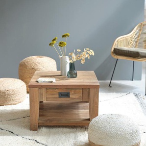 Couchtisch aus recyceltem massivem Teakholz 60 cm