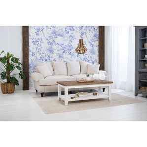 Couchtisch 120 x 45 x 60cm Braun/Weiß