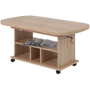 Couchtisch Bergen 107 x 53 x 67cm Braun/Eiche Sonoma Dekor