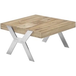 Couchtisch Burgas, Zereiche massiv geölt, 65 x 35 x 65 cm