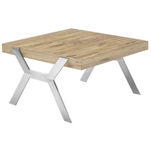 Couchtisch Burgas, Zereiche massiv geölt, 80 x 45 x 80 cm