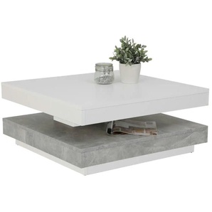 Couchtisch drehbar Barreiro | weiß | 67 cm | 35 cm |