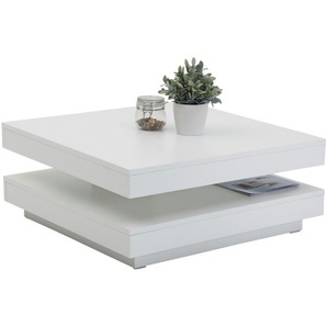 Couchtisch drehbar ¦ weiß ¦ Maße (cm): B: 78 H: 34 T: 78