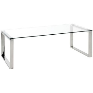 Xxxl Couchtisch, Edelstahl, Metall, Glas, rechteckig, Kufe, 60x40x120 cm, Wohnzimmer, Wohnzimmertische, Couchtische