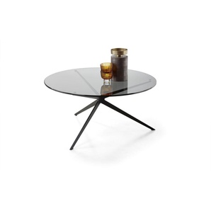 Couchtisch Fabia, Rauchglas, schwarz lackiert