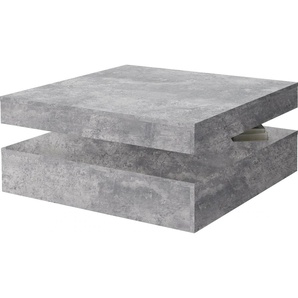 Couchtisch FORTE Tische Gr. B/H/T: 78 cm x 35 cm x 78 cm, grau (beton hell) Couchtisch Eckige Couchtische eckig Tisch