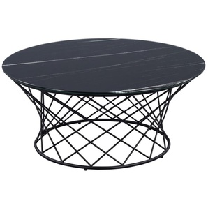 Couchtisch Gloria, Marmor Nachbildung, schwarz