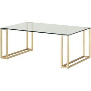 Couchtisch - gold - Materialmix - 70 cm - 44 cm | Möbel Kraft
