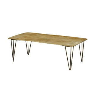 Couchtisch - gold - Materialmix - 56 cm - 35 cm | Möbel Kraft