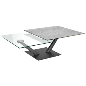 Couchtisch Granada, Keramik silver, inkl. drehbare Tischplatten