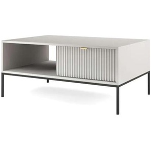 Couchtisch - grau - Materialmix - 104 cm - 46 cm | Möbel Kraft