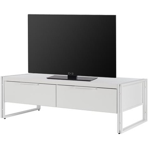 Couchtisch 2 Schubladen 120 x 39 x 59cm Weiß/Weiß